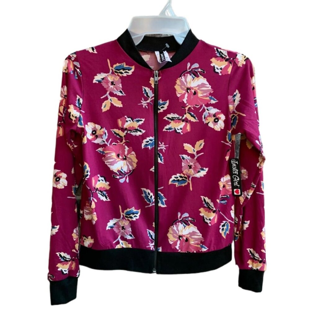 Insta Girl Full Zip Top Jacket Raspberry - Picture 9 of 9
